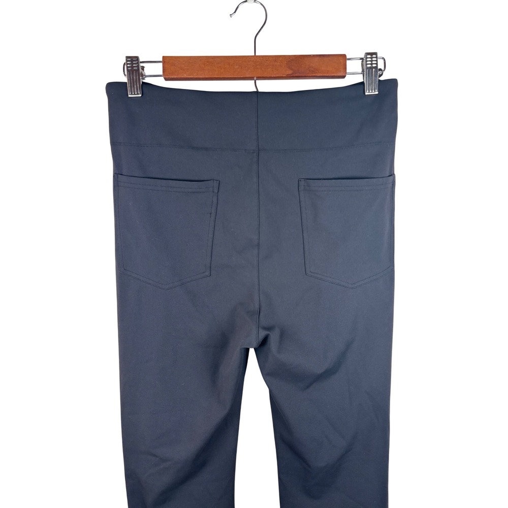 Halara Work Pants L Flex High Waisted Back Side Pocket Slight Flare Black 7008-L - Picture 6 of 11